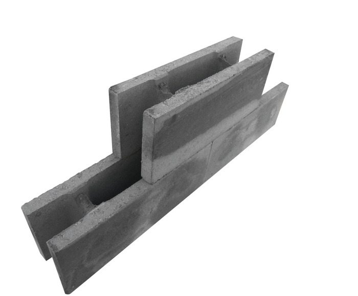 Fundablok grå 19 x 20 x 50 cm